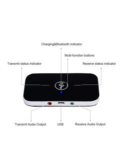 Excefore Bluetooth 5.0 Transmitter Receiver, 2-in-1 Wireless Portable Stereo Audio Adapter with Noise Reduction, 3.5mm AUX RCA Adapter for TV, PC, Headphones, Car, Home Stereo System  - Image 2