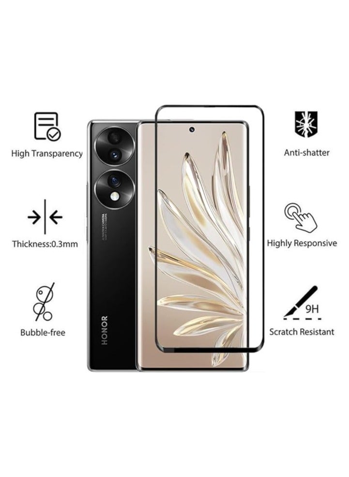 Honor 70 Screen Protector HD Transparent Scratch-resistant Tempered glass screen protector For (Honor 70, 5D Clear - Image 2