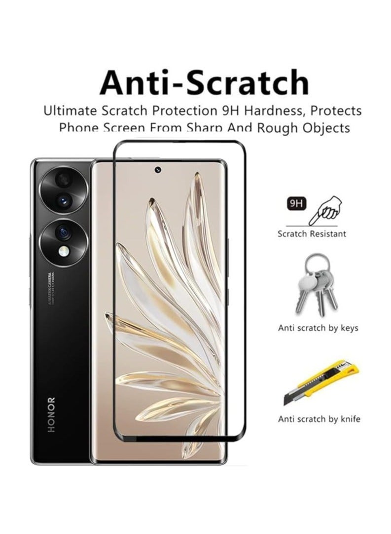Honor 70 Screen Protector HD Transparent Scratch-resistant Tempered glass screen protector For (Honor 70, 5D Clear - Image 3