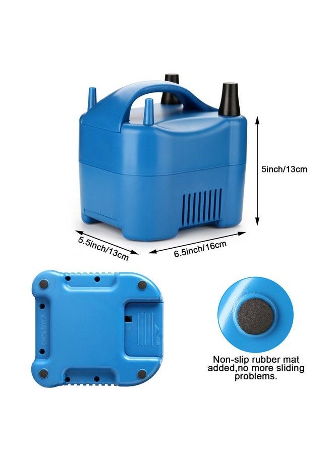 AGPtek - 680W High Power Two Nozzle High Power Electric Balloon Inflator Pump Portable Blue Air Blowerinflate In One Second Bp3Eu - Image 1