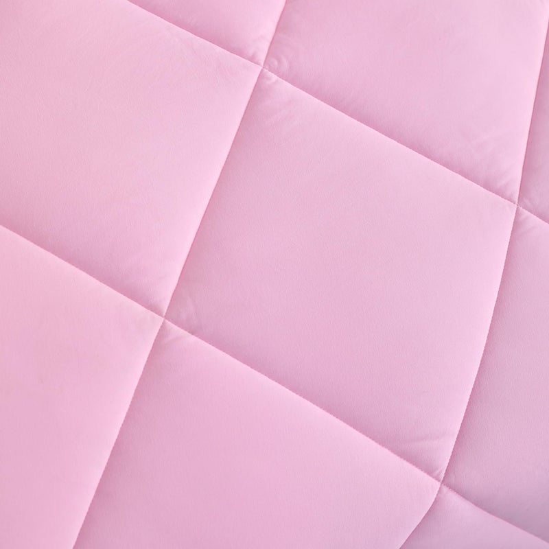 NTBAY Twin Comforter Set with Sheets, 5 Pieces Soft and Breathable Twin Bedding Set, Twin Bed in a Bag, Down Alternative Comforter Set Solid Color All Season, Kids Bedding Set, Pink - Image 4