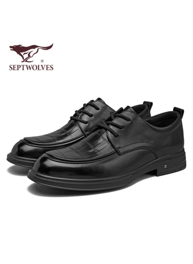 Septwolves Men's Formal Shoes, Top-grain Leather Business Shoes, Fashionable Patent Leather Shoes For Men W8243660873 Black Size 40 - Image 1
