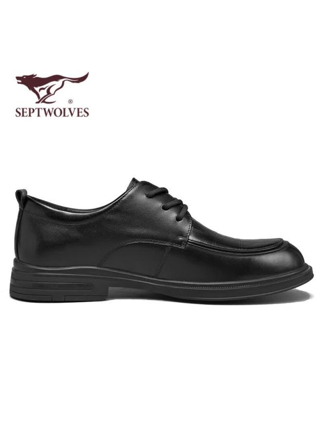 Septwolves Men's Formal Shoes, Top-grain Leather Business Shoes, Fashionable Patent Leather Shoes For Men W8243660873 Black Size 40 - Image 3