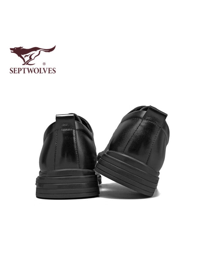 Septwolves Men's Formal Shoes, Top-grain Leather Business Shoes, Fashionable Patent Leather Shoes For Men W8243660873 Black Size 40 - Image 4