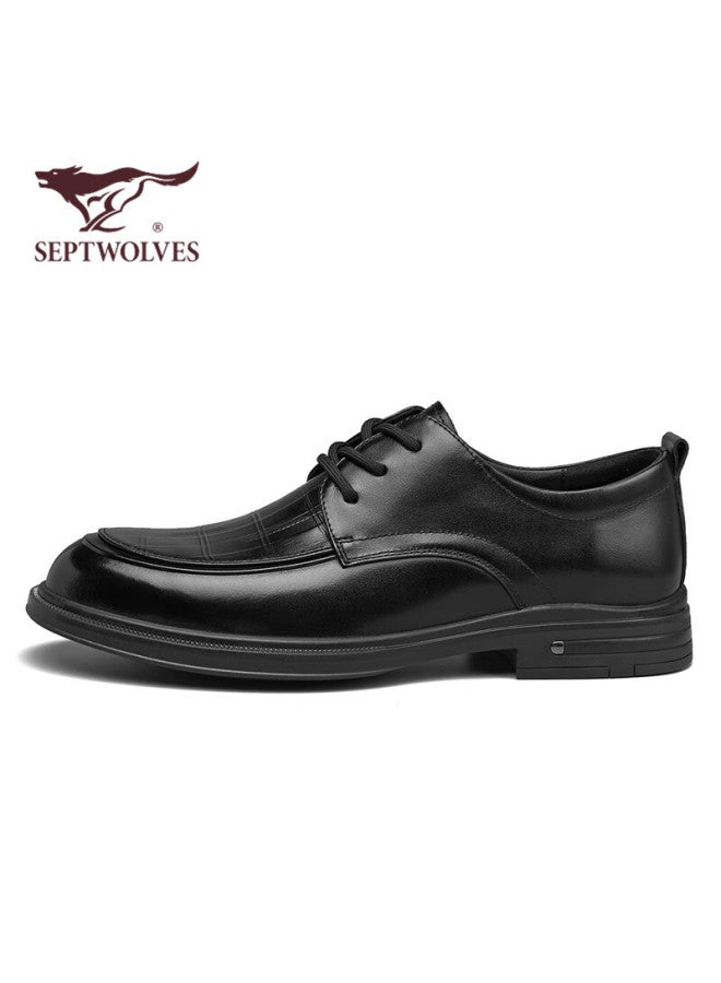 Septwolves Men's Formal Shoes, Top-grain Leather Business Shoes, Fashionable Patent Leather Shoes For Men W8243660873 Black Size 40 - Image 2