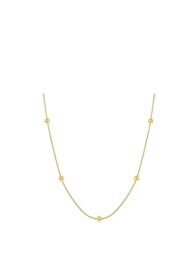 Luxuria 14K Gold Plated Stainless Steel Choker Necklace - Image 1