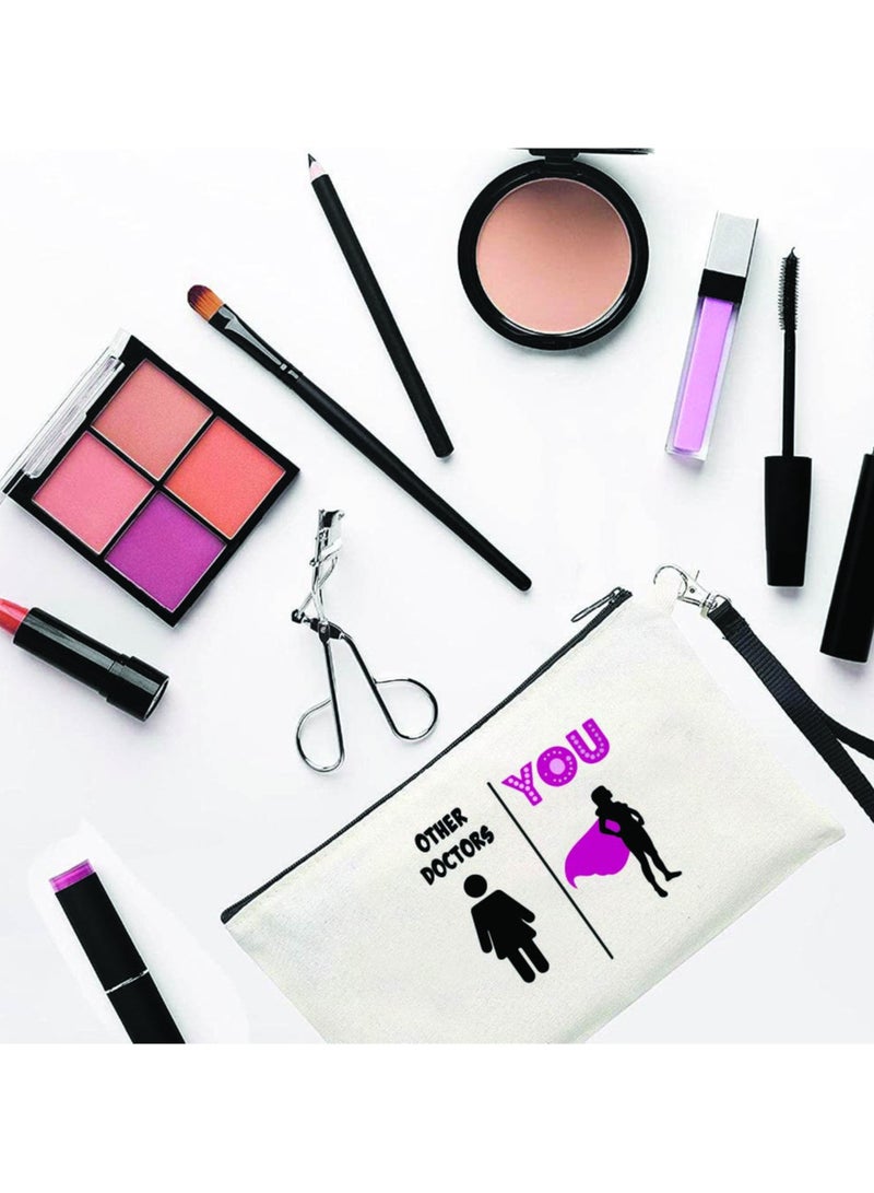 PRINTSHOP4ME Doctors Day Cosmetic Bag for Women - Stylish Doctors Day Gift for Women - Doctors Day Thank You Gift - Cosmetic Bag for Women Doctors - Image 2