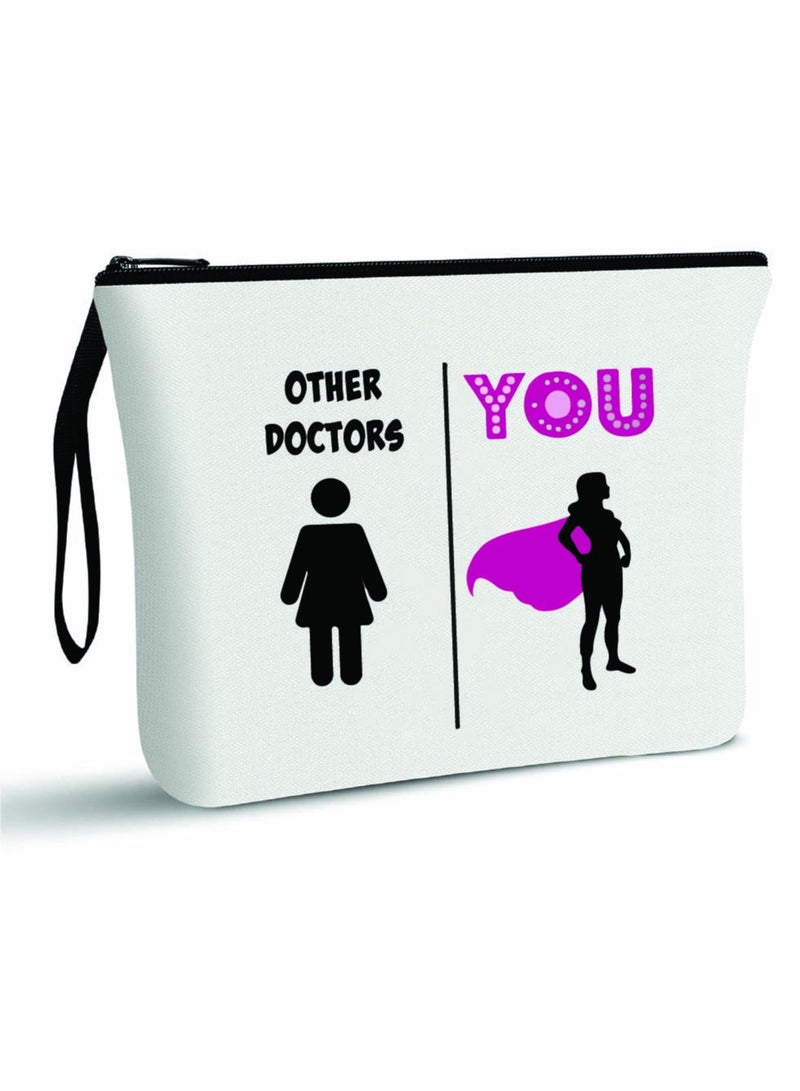 PRINTSHOP4ME Doctors Day Cosmetic Bag for Women - Stylish Doctors Day Gift for Women - Doctors Day Thank You Gift - Cosmetic Bag for Women Doctors - Image 1
