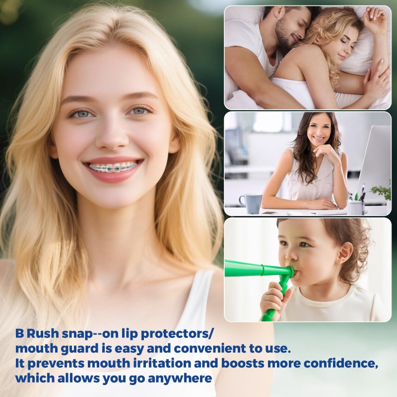 B Rush Comfort Cover for Braces -Orthodontic Lip Bumper, Lip Shield, Mouth Guard for Brackets, Wax Alternative-Dental Lip Protector - Image 4