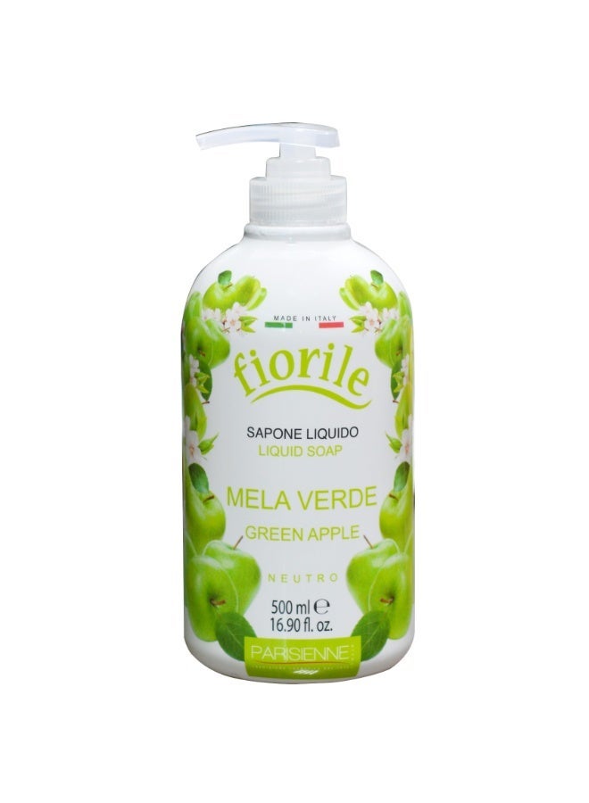 Fiorile Liquid Soap Green Apple 500ML | Refreshing Cleansing with Crisp Fruity Freshness | Hand Wash | Germ Protection & Deep Cleansing | Soothing & Moisturizing Effect - Image 1
