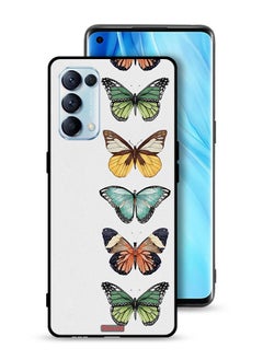 Tolwak Oppo Reno5 Pro 5G Protective Case Cover Four Butterflies  - Image 1