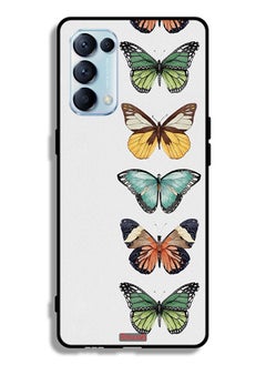 Tolwak Oppo Reno5 Pro 5G Protective Case Cover Four Butterflies  - Image 2