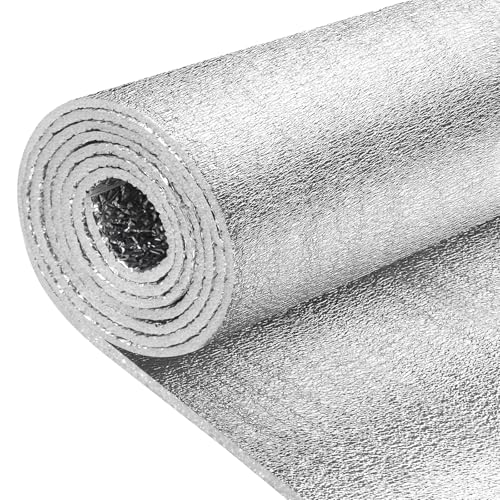 HADOR Reflective Window Film Insulation Roll 16 in X 10 Feet Foil Aluminum Roll DoubleSided Foam Core Summer Window Heat Blocker for RVSkylight Windows Rolled Package - Image 1