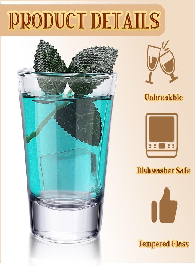Ziliny 48 Pcs Clear Shot Glasses Set 1.5 oz Small Shot Glasses Bulk for Whiskey Vodka Tequila Espresso Bar Restaurants Home - Image 3
