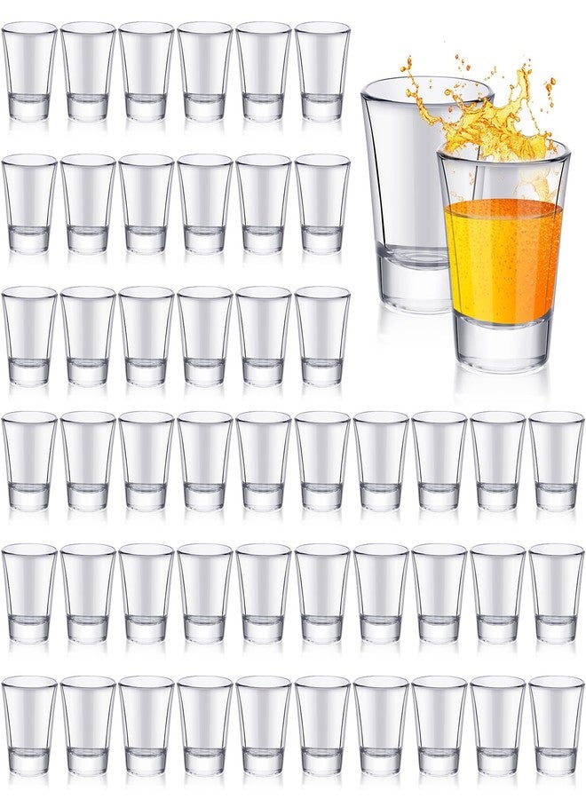 Ziliny 48 Pcs Clear Shot Glasses Set 1.5 oz Small Shot Glasses Bulk for Whiskey Vodka Tequila Espresso Bar Restaurants Home - Image 1