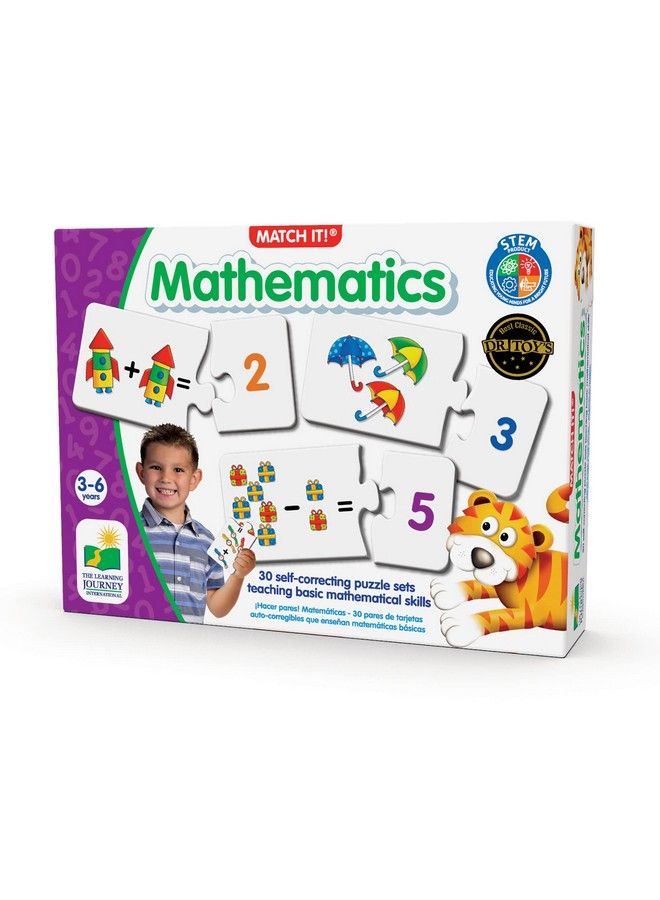 THE LEARNING JOURNEY Match It! Mathematics Stem Addition And Subtraction Game Helps To Teach Early Math Facts With 30 Matching Pairs Preschool Games & Gifts For Boys & Girls Ages 3 And Up Multi - Image 2