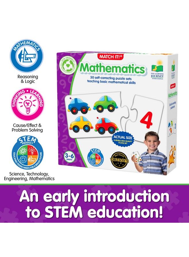 THE LEARNING JOURNEY Match It! Mathematics Stem Addition And Subtraction Game Helps To Teach Early Math Facts With 30 Matching Pairs Preschool Games & Gifts For Boys & Girls Ages 3 And Up Multi - Image 3