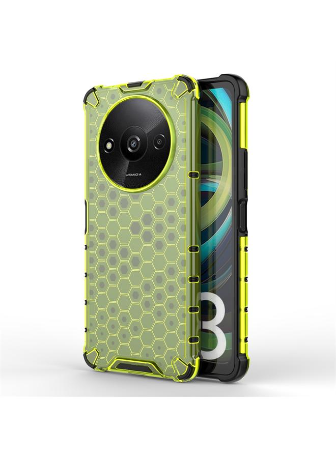 For Xiaomi Redmi A3 Shockproof Honeycomb Phone Case(Green)