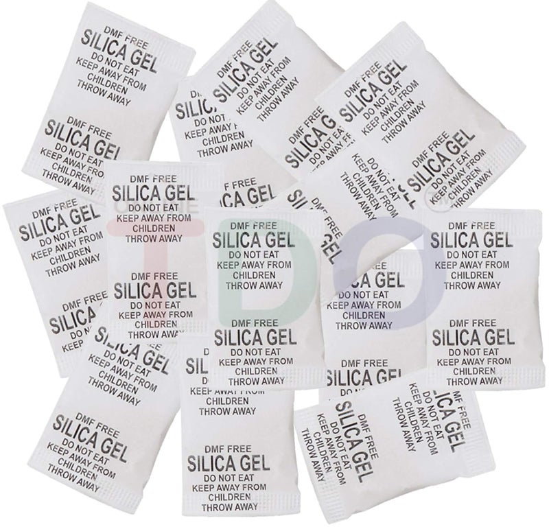 TDO Silica Gel Packets 50 pcs (Each 5 Gram) For Moisture absorbents Dehumidifier Silica Gel Bags for Moisture Room, Cupboard, Kitchen, Shoe,Wardrobe, Car,Camera, Lenses White - Image 1