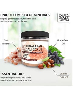 Dead Sea Collection Dead Sea Collection Himalayan Salt Scrub – Exfoliating Body Scrub for Women – Moisturizing and Nourishing Skin – with Pure Oils and Dead Sea Minerals (23.28 Oz)  - Image 2