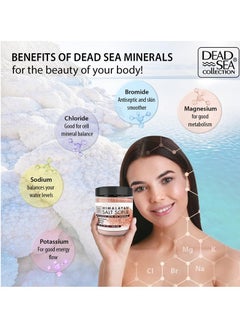Dead Sea Collection Dead Sea Collection Himalayan Salt Scrub – Exfoliating Body Scrub for Women – Moisturizing and Nourishing Skin – with Pure Oils and Dead Sea Minerals (23.28 Oz)  - Image 3