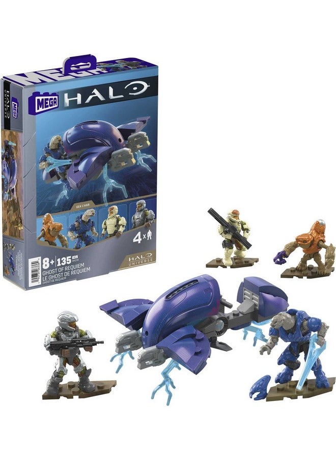 Mega Brands MEGA Halo Toy Building Sets, Ghost of Requiem with 135 Pieces, 4 Micro Action Figures and Accessories, for Collectors  - Image 1