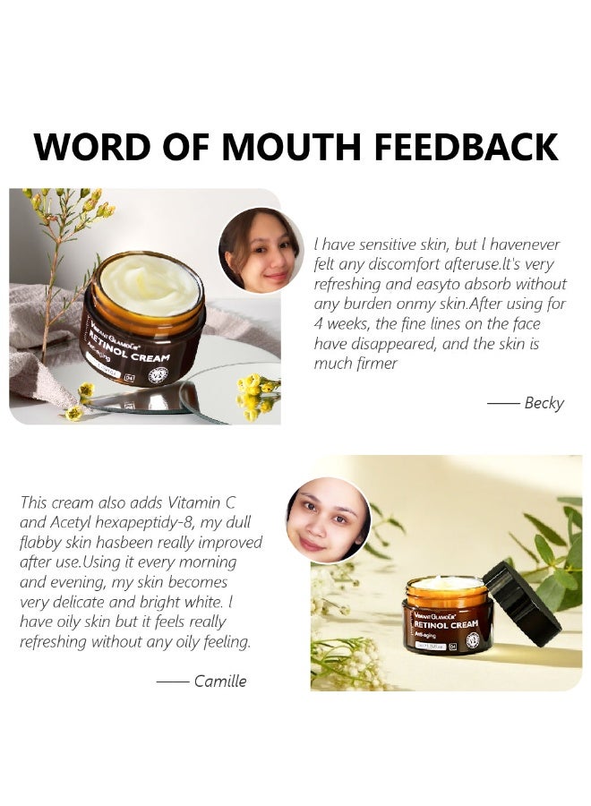 فايبرنت جلامور كريم ريتينول المضاد للشيخوخة ومرطب للوجه من قطعتين 30 + 30 جم - Image 5