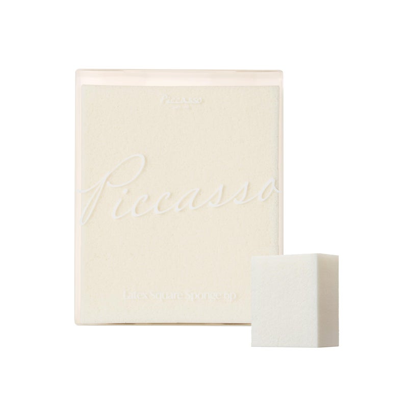 Piccasso Latex Square Makeup Sponges 6P â€“ High Elastic Face Sponges for Foundation, Soft Square Sponges for Makeup, Perfect for Detailed Coverage & Smooth, Seamless Application - Image 1