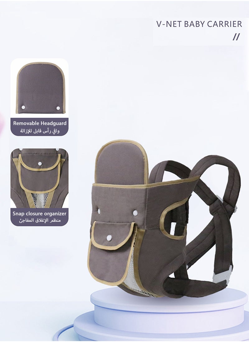 Jourvent 4-in-1 Convertible Baby Carrier, Adjustable for Multiple Carrying Positions，Baby Adjustable Wraps Carrier, Breathable Ergonomic Front Facing/Back Carriers for Newborn Newborn to Toddler 0-15kg, One Size Fits All  - Image 2