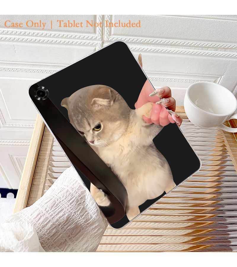 لون واحد مقاوم للسقوط غطاء كرتوني لطيف بتغطية كاملة لجهاز Samsung Galaxy Tab S10 Plus و Tab S9 Plus و Tab S9 FE Plus مقاس 12.4 بوصة - Image 3