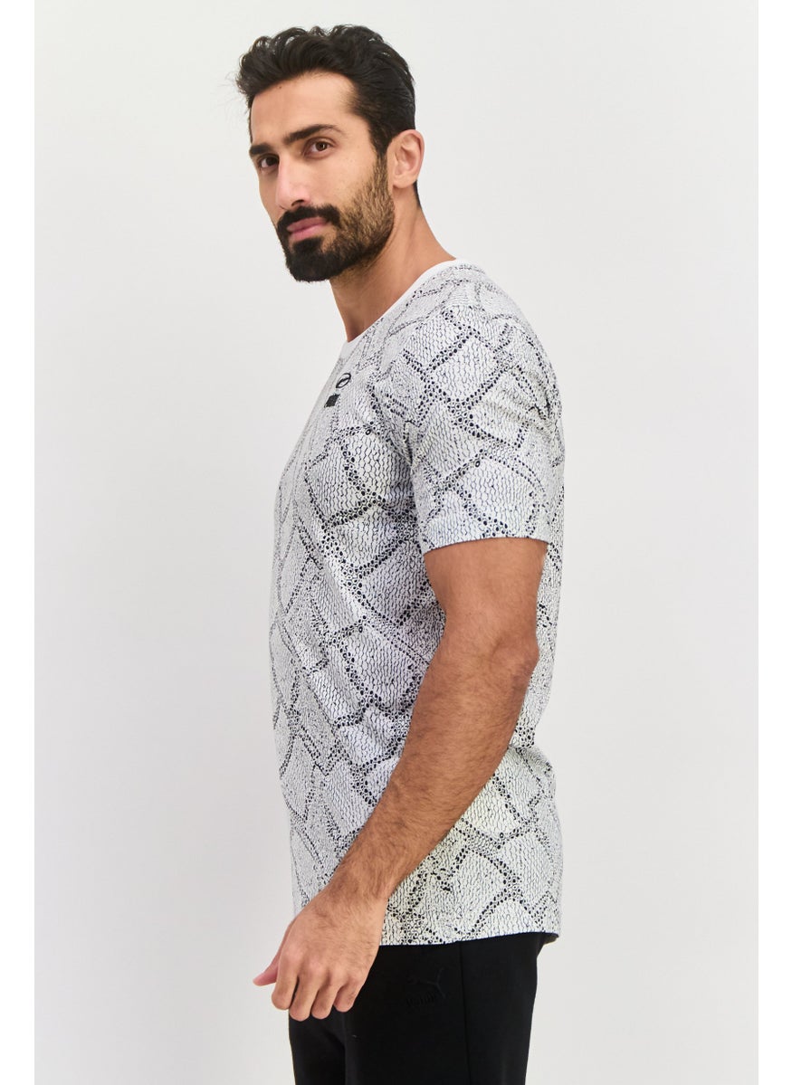 PUMA Men Sportswear Fit Short Sleeves Outdoor T-shirt, White  - Image 2