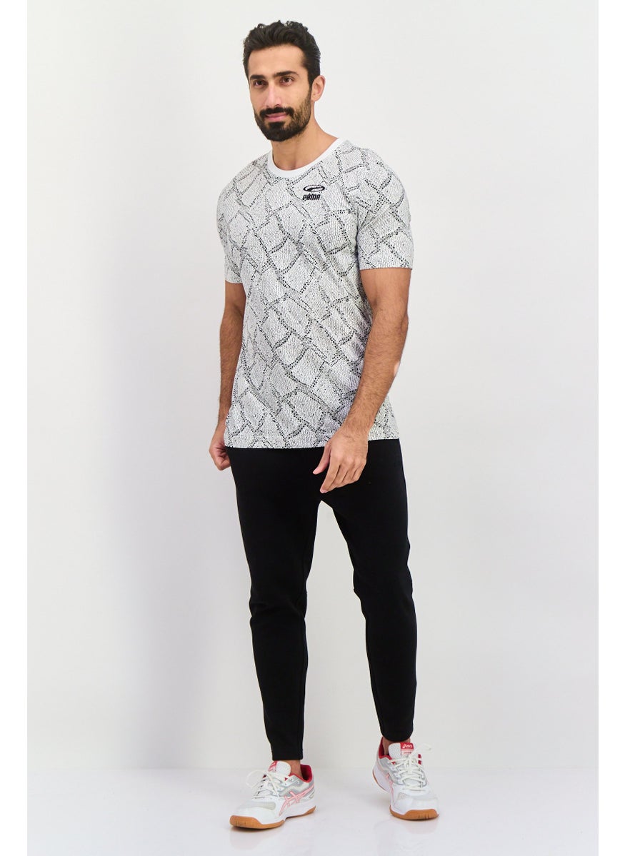 PUMA Men Sportswear Fit Short Sleeves Outdoor T-shirt, White  - Image 3