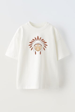 Unisex Native American Design Printed Cotton White Oversize T-Shirt - pzsku/ZFC7CB6D006A746D4603DZ/45/_/1731312869/ba36c8d9-7f4b-49e4-a678-09ab17b48dae