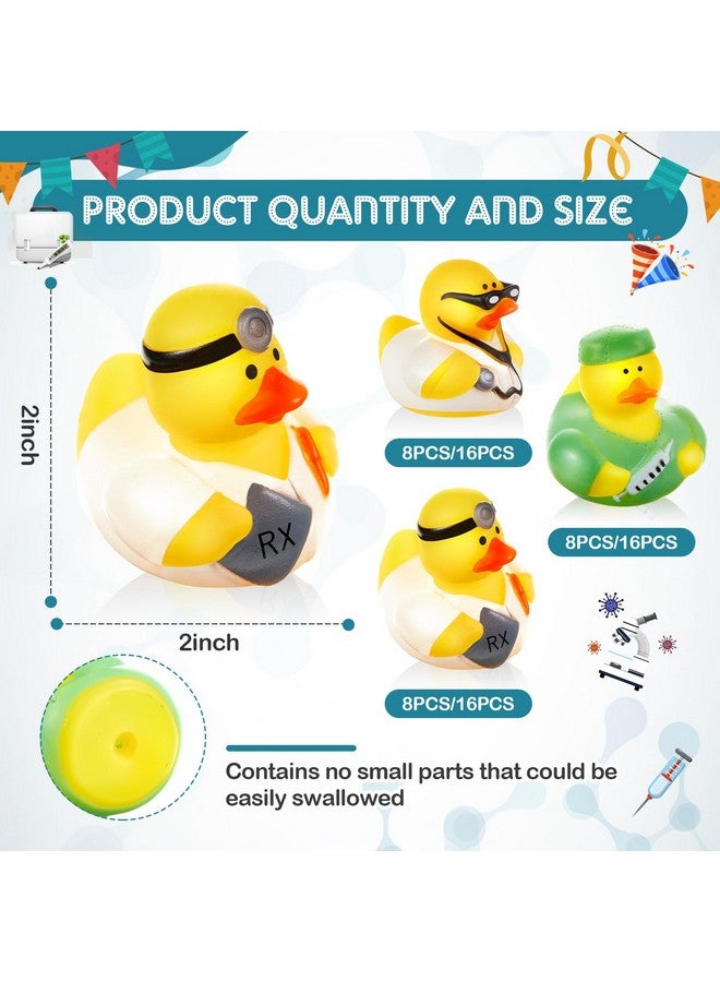 DEEKIN 24 Pcs Doctor Rubber Ducks 2 Inch Doctor Themed for Adult Appreciation Ducks Party Favors Rubber for Party Decorations - Image 3