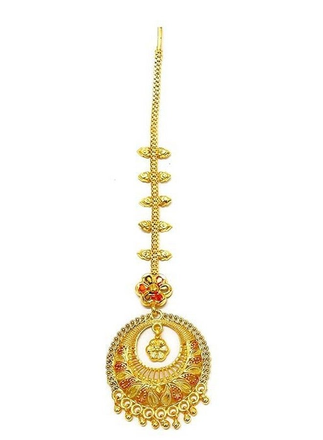 SMARNN Traditional Gold Plated Maang Tikka for Women | One Gram Jewellery - Image 1