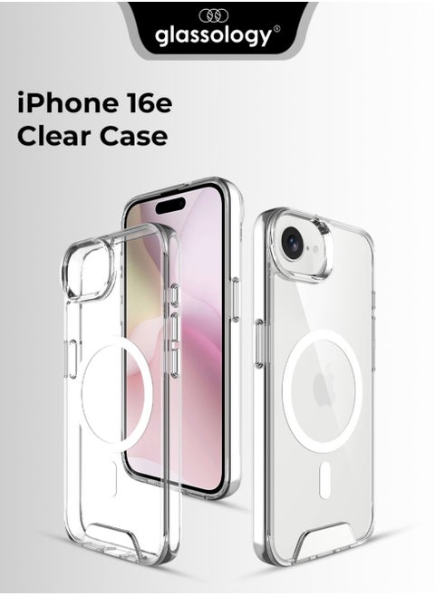 iPhone 16e Magsafe clear case Cover with Wireless Charging Support, Anti-Scratch Shockproof Hard Transparent Phone Case