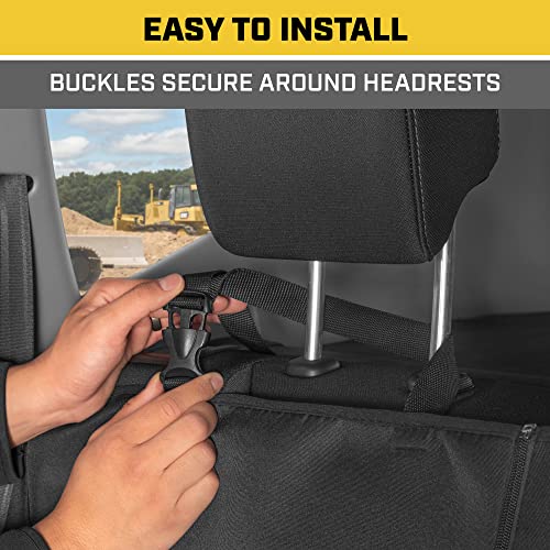 Cat Flexfit™ Black Rear Seat Cover for Car, SUV, & Truck - Durable Canvas Material Back Car Seat Covers 60/40 Split Bench Protector - Back Seats Cover & Rear Bench Protector Interior Accessories - Image 5
