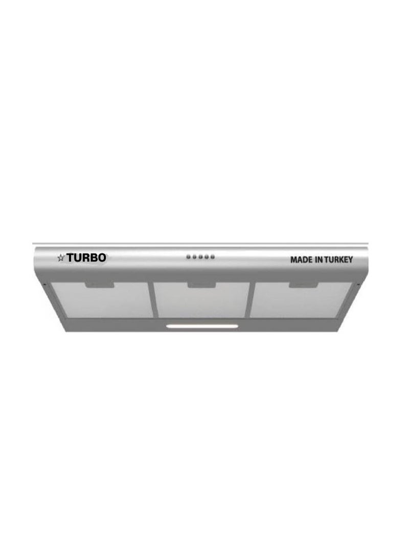 تيربو شفاط مدمج مسطح تربو التركي -ماكس 90 سم - من الستانلس ستيل TURBO HOOD ST 90 CM  - Image 1