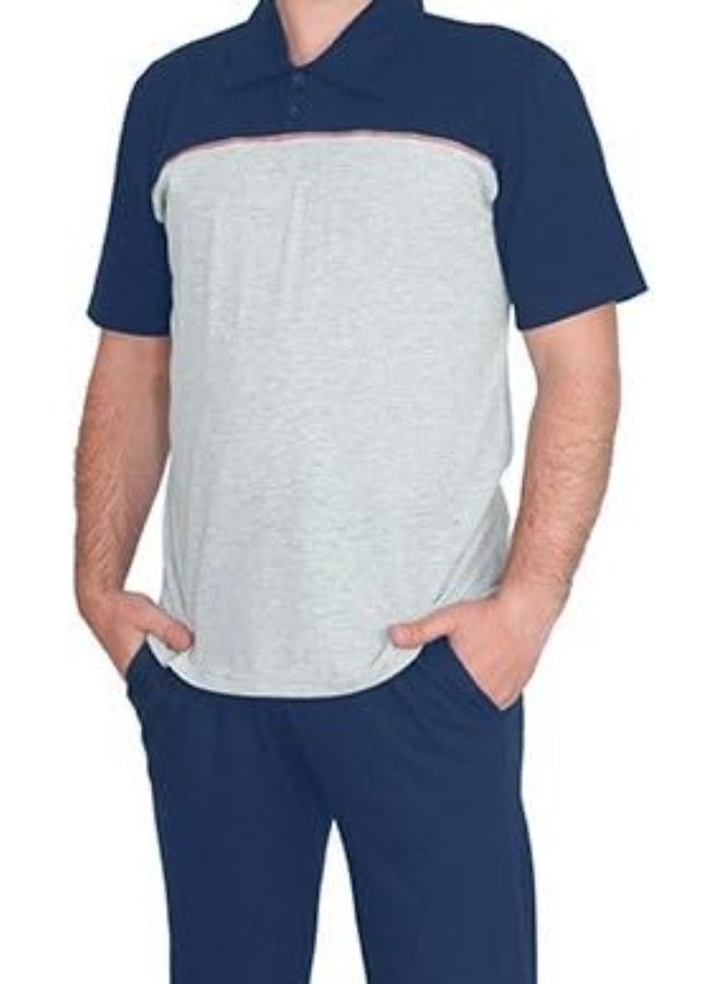 Dadoush Mens Pajama Set 2 Pieces - Jamma for Men 2 Pieces Pajama Set - Mens T-Shirt and Pants - Image 3