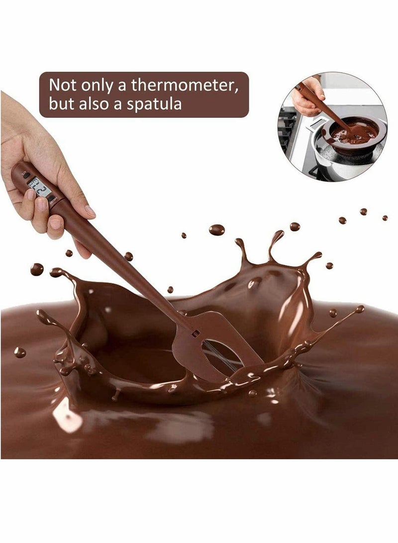 Excefore Silicon Candy Thermometer Digital Spatula Thermometer Professional Durable Deep Frying Instant Read Temperature Reader and Stirrer - Image 2
