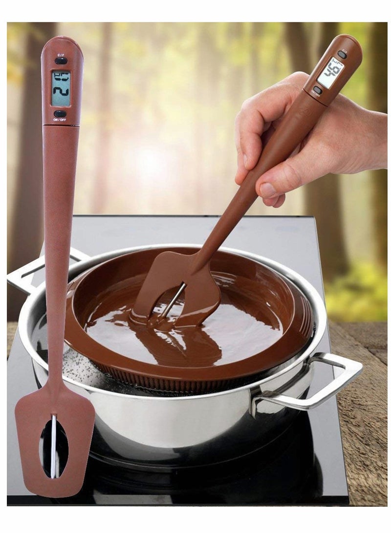 Excefore Silicon Candy Thermometer Digital Spatula Thermometer Professional Durable Deep Frying Instant Read Temperature Reader and Stirrer - Image 5