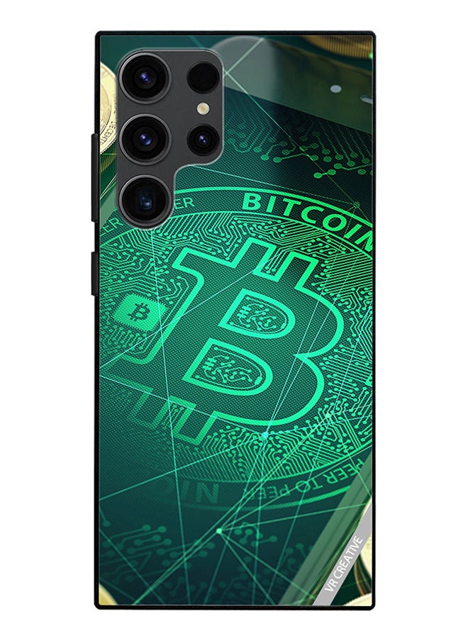 VR CREATIVE Protective Case Cover For Samsung Galaxy S23 Ultra 5G Bitcoin Design Multicolour - Image 1