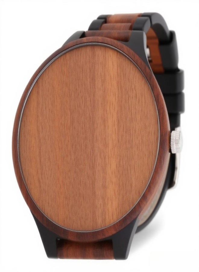 ريداير ساعة نسائية خشبية، ساعة كوارتز تناظرية، مصنوعة من خشب الصندل، خفيفة الوزن، ساعات كلاسيكية كاجوال، ساعة يد عتيقة - Image 1