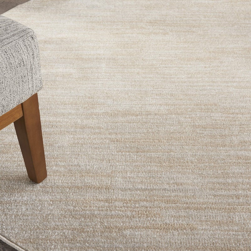 Nourison Home Nourison Essentials Ivory Beige 6' x Round Area Rug - Easy Clean, Non Shedding, Bed Room, Living Room, Dining Room, Kitchen (6' x Round) - Image 2
