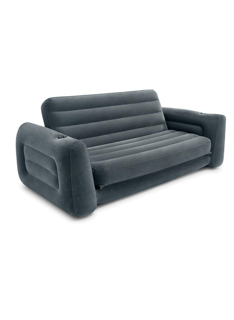 Generic Inflatable sofa  inflatable sofa  double air sofa  suitable for living room   outdoor camping sofa bed  leisure room, bedroom  balcony free electric air pump (203x224x66cm)  - Image 3