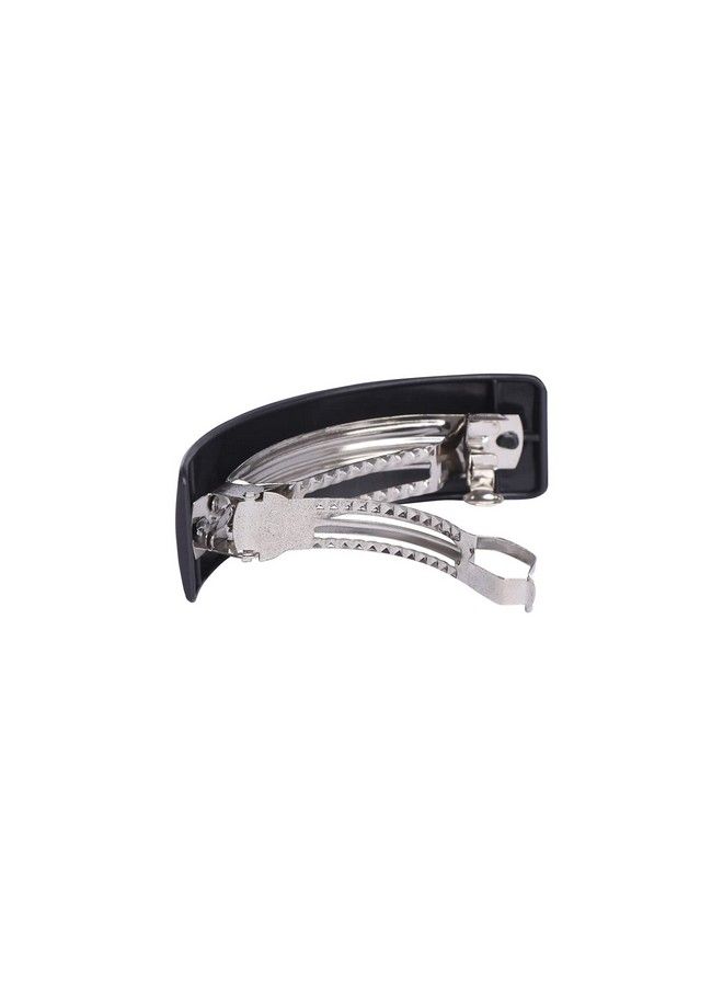 ACCESSHER Set Of 2 Matte Black Handcrafted Designer French Barrettes Hairpin/Hair Accessory For Women Andgirls - Image 5