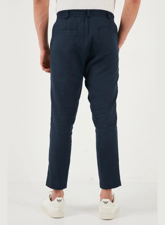 Buratti  Buratti Linen Regular Fit Normal Waist Straight Leg Trousers Men's PANTS CF26S6110228 for Men | Best Price UAE