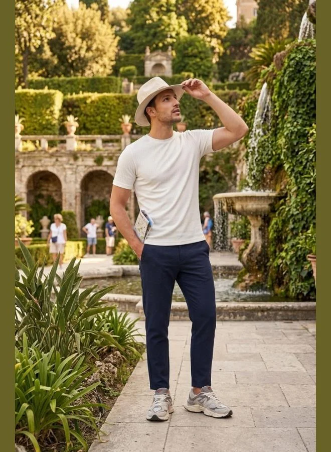 Buratti Linen Regular Fit Normal Waist Straight Leg Trousers Men's PANTS CF26S6110228