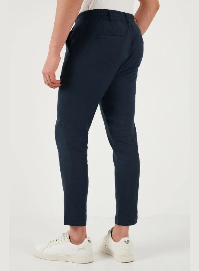 Buratti  Buratti Linen Regular Fit Normal Waist Straight Leg Trousers Men's PANTS CF26S6110228 for Men | Best Price UAE