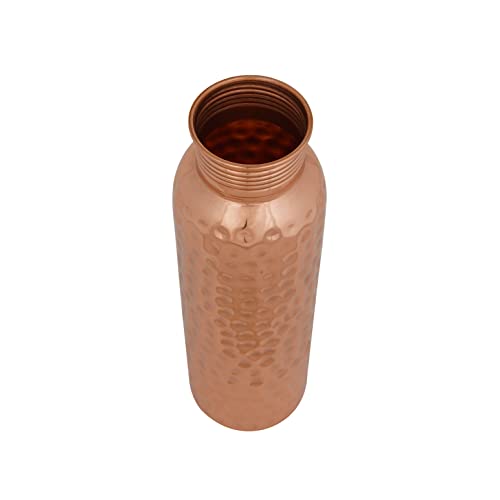 Craft Trade Copper Water Bottle for Drinking 34 oz Copper Ayurveda Pure Copper Water Bottle Ayurvedic Water Bottle with Lid Leak Proof Joint Less Water Bottle Travel Bottle for Gym, Office, Hiking,Outdoor Bottle - Image 4